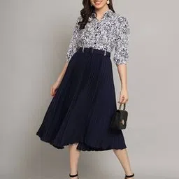 zwerlon x ag Women Printed A-Line Dress-picture-15