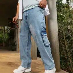 instafab plus Men Relaxed Fit Cargo Jeans-picture-2
