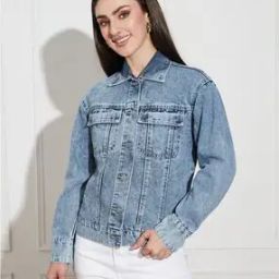 miss chase Relaxed Fit Classic Denim Jacket-picture-40
