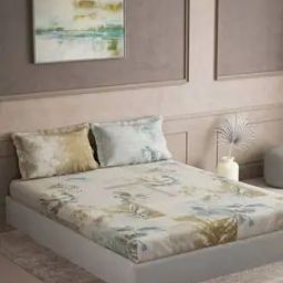 ddecor live beautiful Cotton Single Bedsheet with 2 Pillow Cover-picture-6