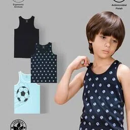 tresnova Boys Pack of 3 Graphic Print Regular Fit Vests-picture-32