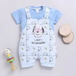 Snoopy Print Dungaree & T-Shirt Set-picture-23