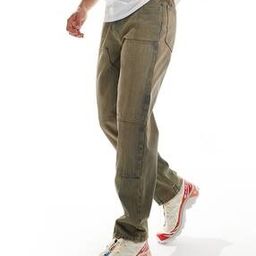Lightly Washed Straight Fit Jeans-image-80