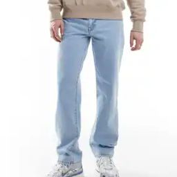 Lightly Washed Straight Jeans-image-28