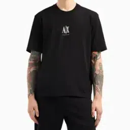Men Icon Project Logo Print Loose Fit Crew-Neck T-Shirt-image-7