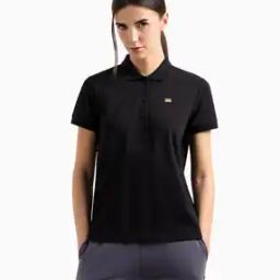 Core Lady Stretch-Cotton Jersey Polo T-Shirt-image-52