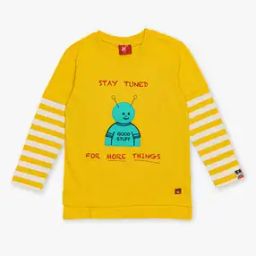 Applique Embroidered Crew-Neck T-Shirt-image-18