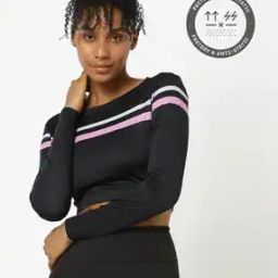 Fastdry Striped Crop T-Shirt-image-28