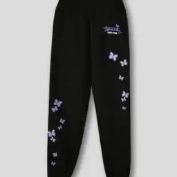 Girls Butterfly Print Relaxed Fit Joggers-image-31