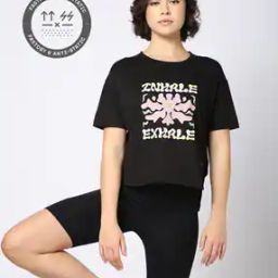 Boxy Fit Graphic Printed T-Shirt with Highlow Hem-image-39