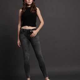 Women Lightly Washed Slim Fit Jeans-image-50