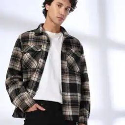 Men Checked Regular Fit Shacket-picture-35