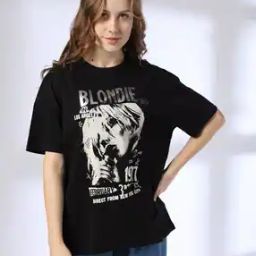 Women Graphic Print Oversized Round-Neck T-Shirt-image-88