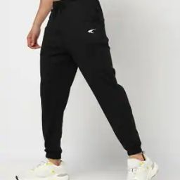 Men Mid-Rise Straight Fit Joggers with Logo Print-image-42