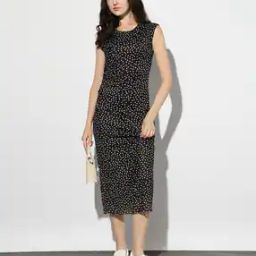 Ruched Mesh Maxi Dress-37
