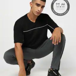 Men Regular Fit Training V-Neck T-Shirt-image-86
