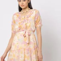 Floral Print Tiered Dress-image-15
