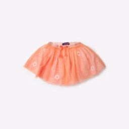 Checked Flared Skirt with Elasticated Waistband-image-2