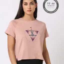 Yoga Chest Print Crew-Neck T-Shirt-image-36