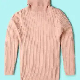 Girls Ribbed Turtleneck Pullover-image-24