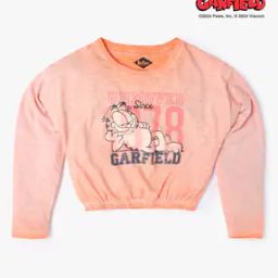 Garfield Print Relaxed Fit Crew-Neck T-Shirt-image-13