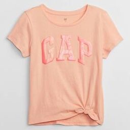 Logo Print T-Shirt with Tie-Waist-image-30
