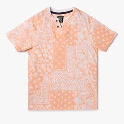 Boys Bandana All-Over Print Regular Fit Cotton Henley-Neck T-Shirt-image-74