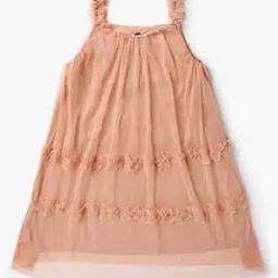 Girls Glitter Mesh A-Line Dress-image-69