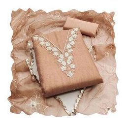 Women Embroidered 3-Piece Unstitched Dress Material-image-1