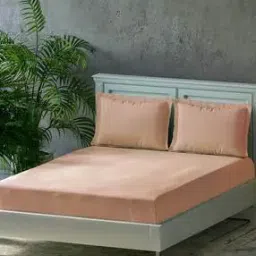 250 TC Queen-Size Bedsheet with Pillow Covers-image-57