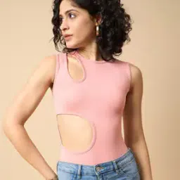 Women Sleeveless Round-Neck Bodysuit-picture-21
