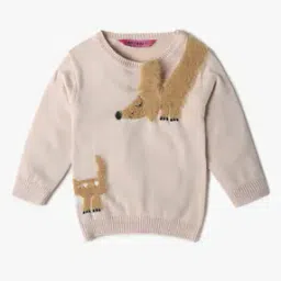 Round-Neck Pullover with Applique-image-2