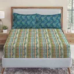 144 TC Printed Double Bedsheet with Pillow Covers-image-46