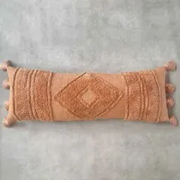 Rectangular Shaped Body Cushion with Tasseled Edges 14" x 40"-image-82