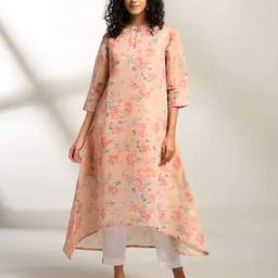 Women Floral Print High-Low A-Line Kurta-picture-25