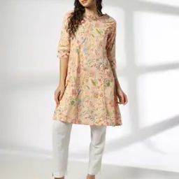 Women Floral Print A-Line Kurta-38
