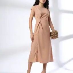 Women Boat-Neck A-Line Dress-image-24