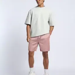 Relaxed Fit Structured Knit Shorts-image-19