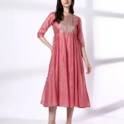 Women Embroidered Fit & Flare Dress-image-37