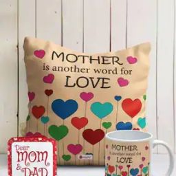 Heart Print Cushion Cover with Cup-21