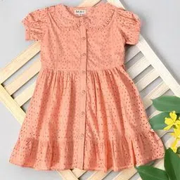 bella moda Girl Round-Neck Fit & Flare Dress-picture-2