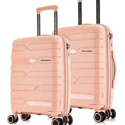 Set of 2 Paris Number Lock Trolley Bags - S | M-4