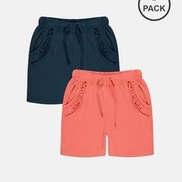 Pack of 2 Girls Regular Fit Shorts-image-77