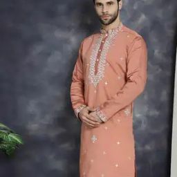 Men Embroidered Regular Fit Long Kurta-image-23