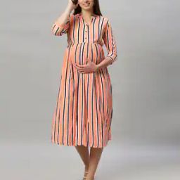 Women A-Line Maternity Dress-image-93