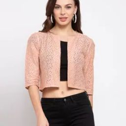 Cropped Shrug with Front-Open-15