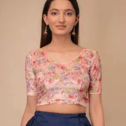 Women Paisley Print Round-Neck Slip-On Blouse-image-6