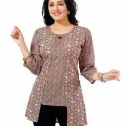 All-Over Print Round-Neck Tunic-75