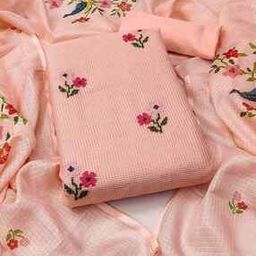 Women Floral Embroidered Unstitched Dress Material-image-47