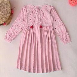 Women Embroidered Fit & Flare Dress-image-60